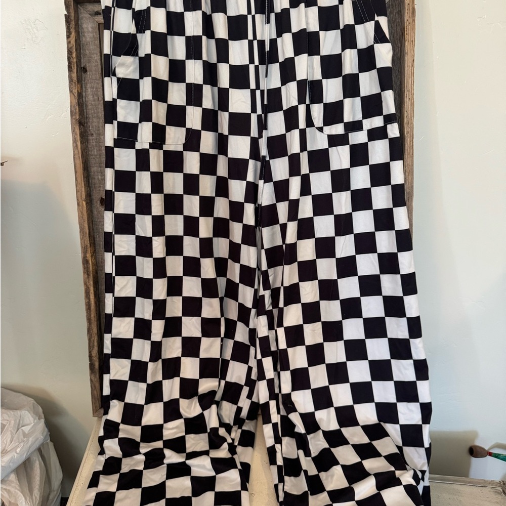 Black and White Checkered Lounge Pants